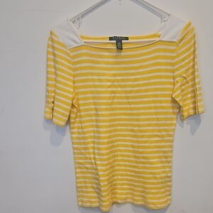 Lauren Ralph Lauren Sunny Striped Short Sleeve Top